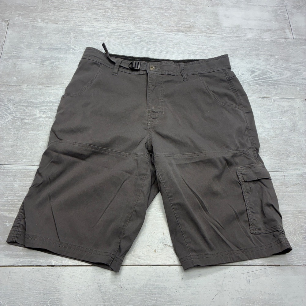 Prana Stretch Zion Cargo Shorts Mens Medium Gray Hiking Outdoor M3CTRE110